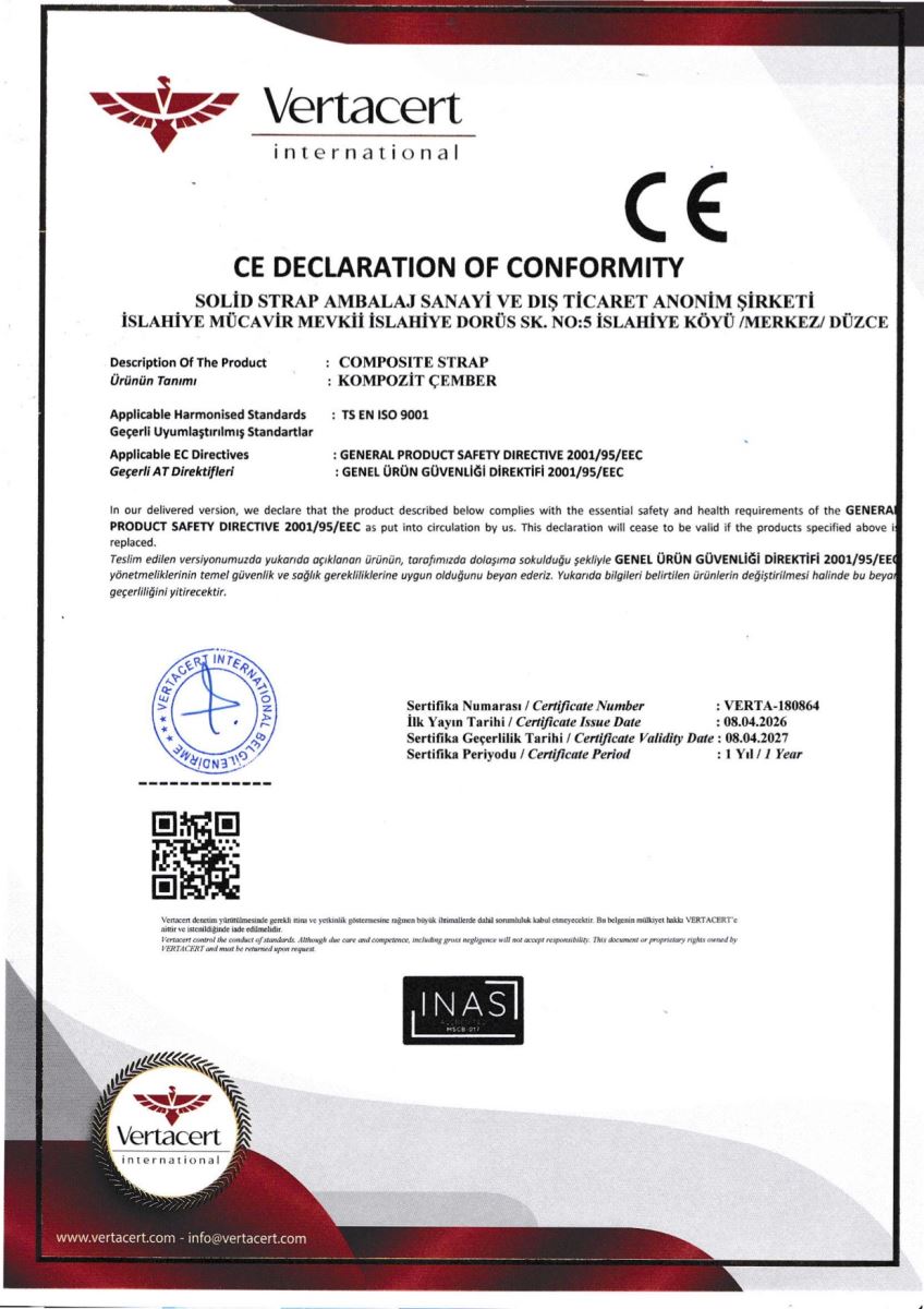 CE TS EN ISO 9001 COMPOSITE STRAP