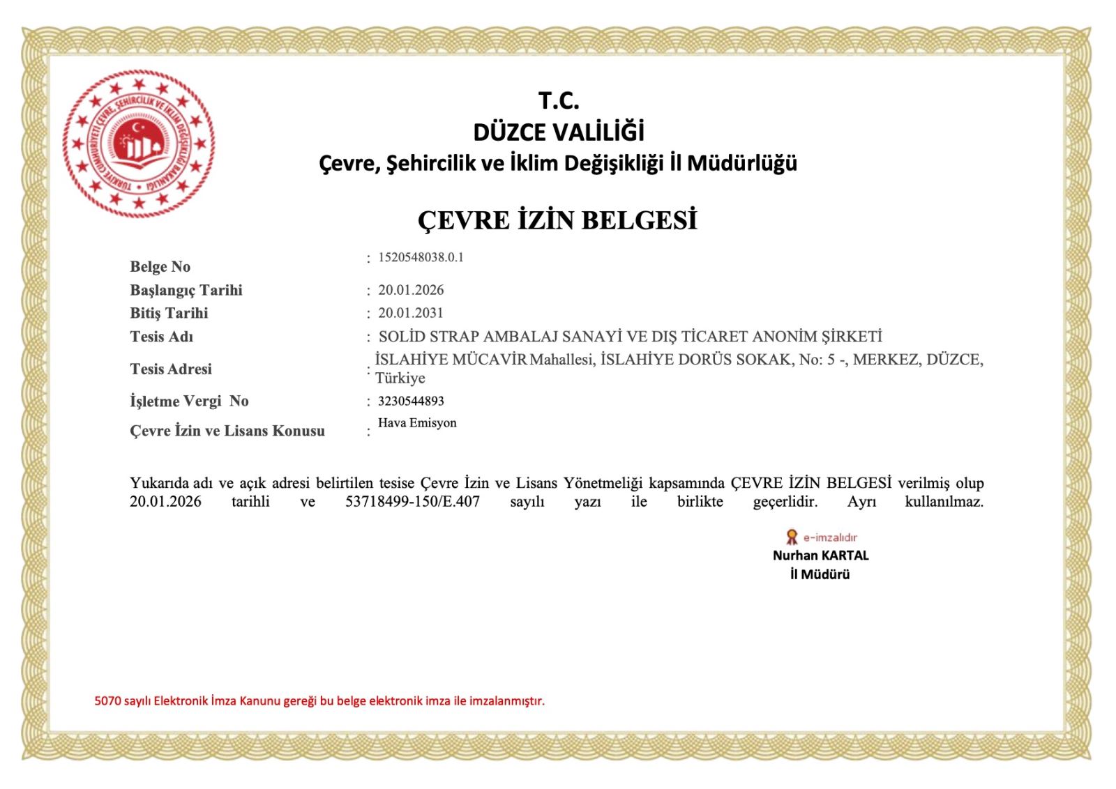 Environmental Permit