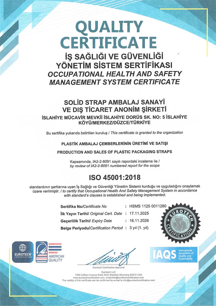 Yönetim Sistem Sertifikası 2025